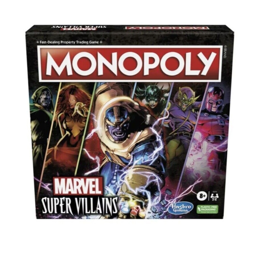 Monopoly: Marvel Super Villains Edition Board Game for Families and Kids